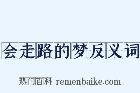 会走路的梦反义词是什么意思的图片